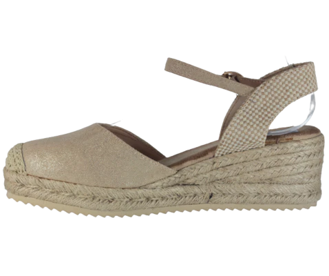 CUÑA ESPARTO ABRIL PLANTILLA MEMORY FOAM ORO - Image 3