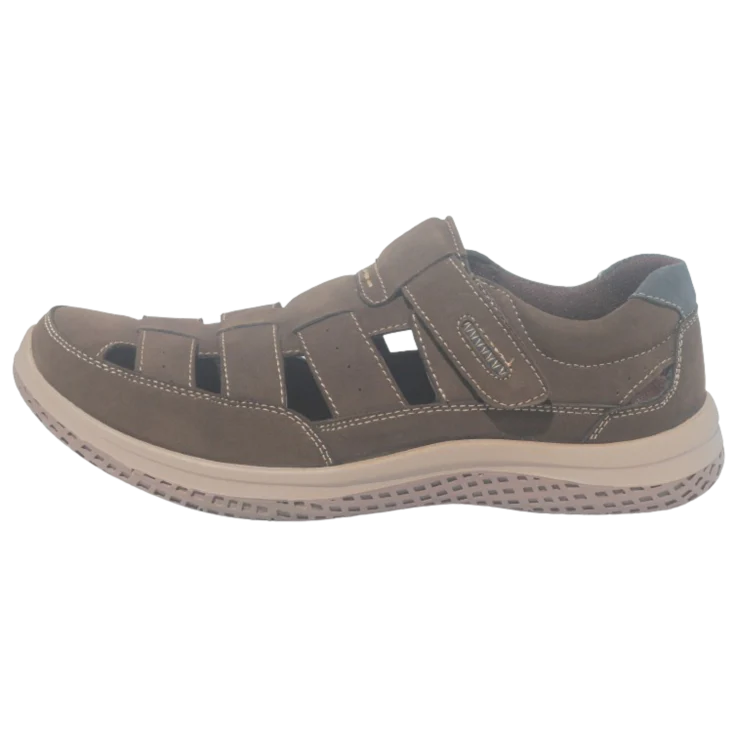 SANDALIA DE PIEL MOKA MARRON - Image 3