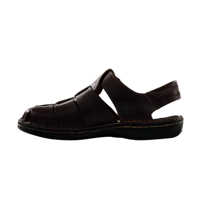 SANDALIA CERRADA PIEL HUGO MARRON - Image 3