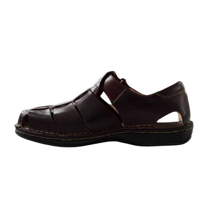 SANDALIA CERRADA PIEL LUIS MARRON - Image 4