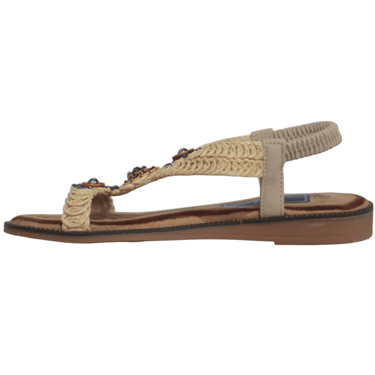 SANDALIA PLANA VALERI BEIGE - Image 3