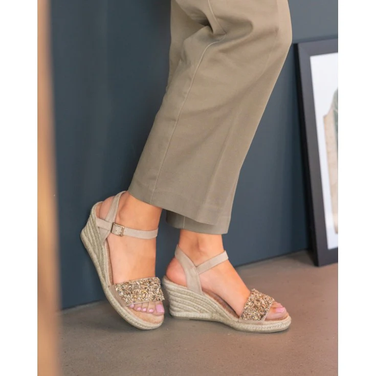 SANDALIA ESPARTO CORAL BEIGE - Image 4