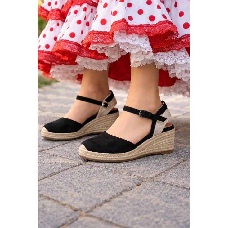 CUÑA ESPARTO ZAFIRA NEGRO 4 CUERDAS - Image 4